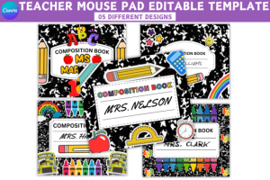 05 Teacher Mouse Pad Canva Template