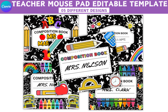 05 Teacher Mouse Pad Canva Template