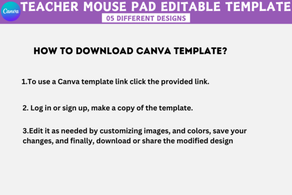 05 Teacher Mouse Pad Canva Template - Image 5