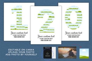 Alternative view of 0-9 Number Photo Collage Editable Canva
