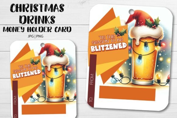 10 Christmas Drinks Money Holder Cards - Image 3