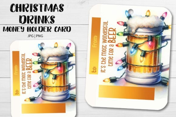10 Christmas Drinks Money Holder Cards - Image 9