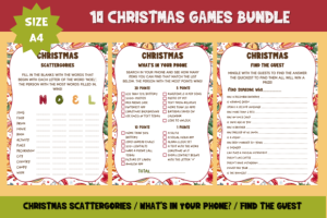 Alternative view of 10 Christmas Games Bundle - 12 Pages