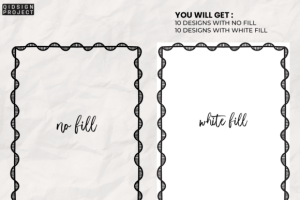 Alternative view of 10 Whimsical Card Border, Wavy Squiggle