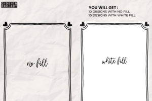 Alternative view of 10 Whimsical Wedding Border, Page Border