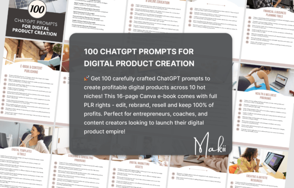 100 ChatGPT Prompts for Digital Product - Image 2