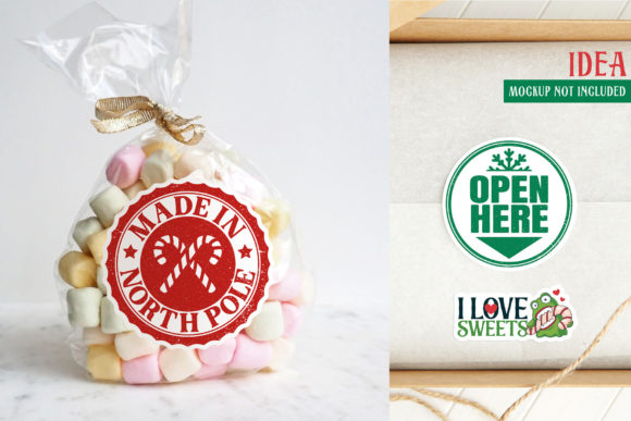 100 Christmas Stamp Stickers Bundle PNG - Image 5