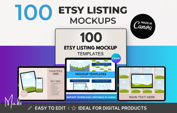 100 Etsy Listing Mockup Templates