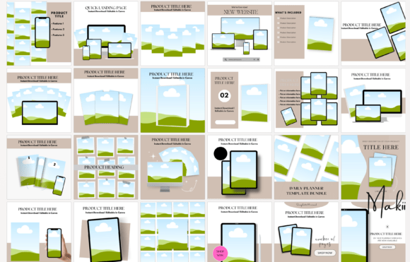Alternative view of 100 Etsy Listing Mockup Templates