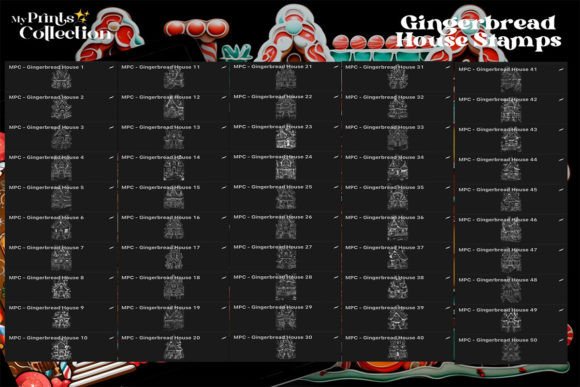 100+ Gingerbread House Procreate Stamps - Image 2