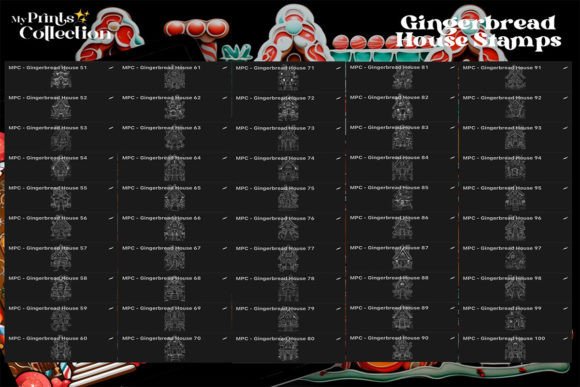 100+ Gingerbread House Procreate Stamps - Image 3