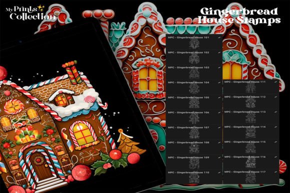 100+ Gingerbread House Procreate Stamps - Image 4
