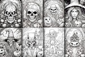 Alternative view of 100 Halloween Coloring Pages for Adult