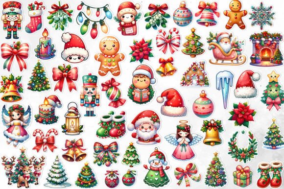 100+ Kawaii Christmas Stickers Bundle - Image 3