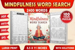 100 Mindfulness Word Search for KDP