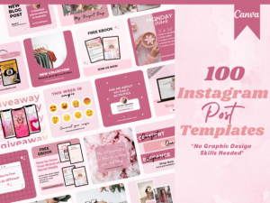 100 Pink Instagram Post Templates