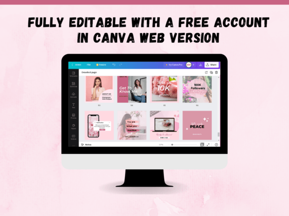 100 Pink Instagram Post Templates - Image 6