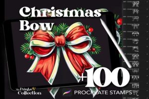 100+ Procreate Christmas Bow Stamps