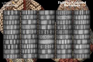 Alternative view of 100+ Procreate Knitted Fabric Brushes