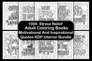 1000 Stress Relief Adult Coloring Pages