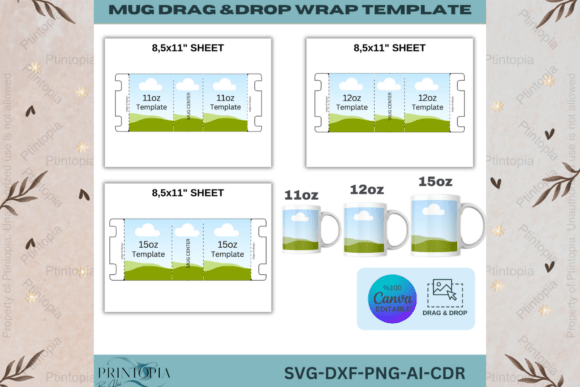 11-12-15 Oz Mug Template Set 281 - Image 4