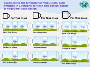 Alternative view of 11oz 12oz 15oz Mug Wrap Canva Template