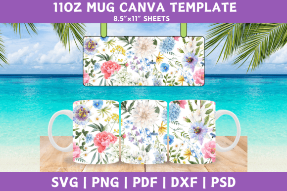 11oz Mug Canva Template - Image 3