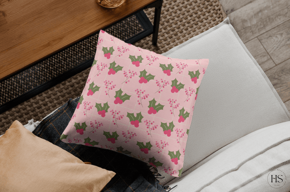 12 Pink Retro Christmas Digital Paper - Image 3