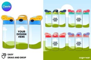 12oz Kids Tumbler Canva Smart Mockup