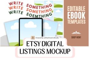 Alternative view of 15 Etsy Digital Listings Mockup Bundles