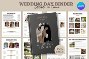 150 Page Wedding Day Binder Template