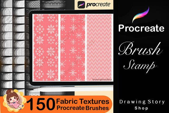 150 Procreate Fabric Texture Brushes - Image 3