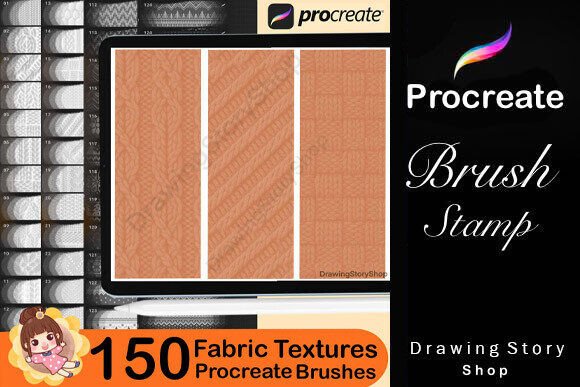 150 Procreate Fabric Texture Brushes - Image 5