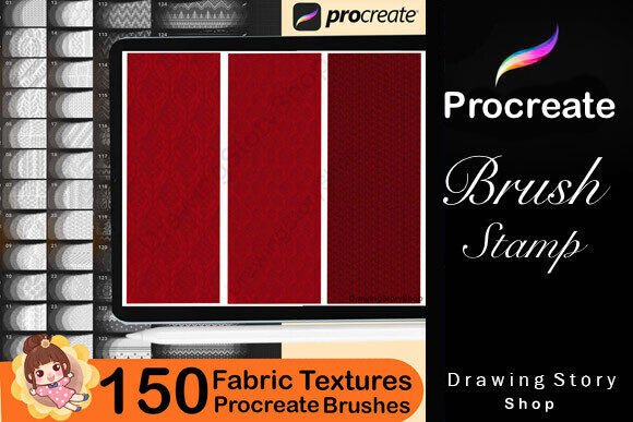 150 Procreate Fabric Texture Brushes - Image 6