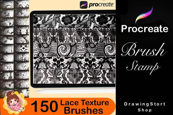 150 Procreate Lace Texture Brushes - Image 4