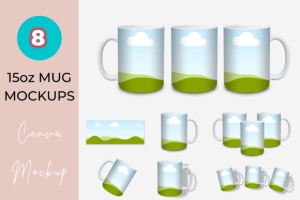 15oz Coffee Mug Mockup Cup Mockup Canva