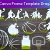 16 Basketball Canva Frame Bundle