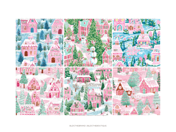 16 Preppy Christmas Seamless Patterns - Image 3