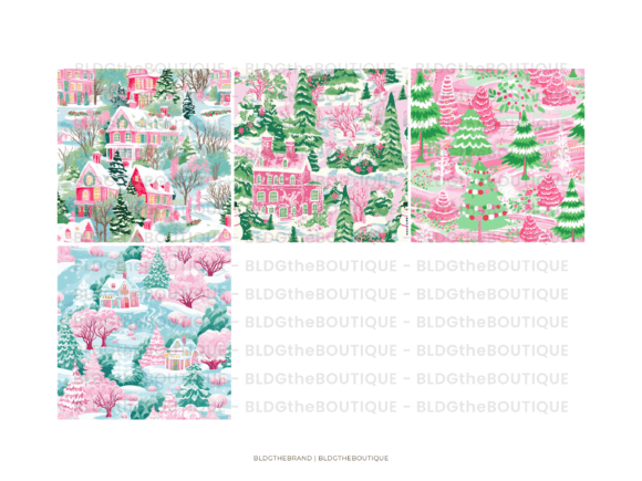 16 Preppy Christmas Seamless Patterns - Image 4