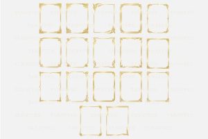 Alternative view of 17 Gold Art Deco Frame Clipart Volume 1