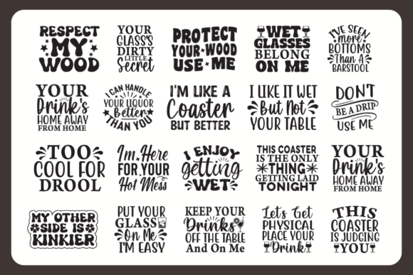 20 Alcohol Coaster Quotes SVG Bundle - Image 3