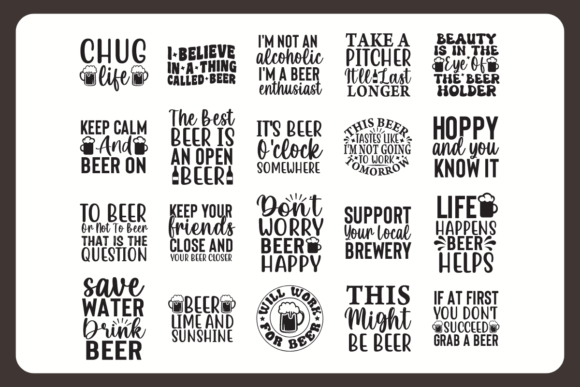 20 Beer Mug Quotes SVG Bundle - Image 3