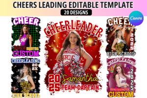 20 Cheerleading Canva Editable Template