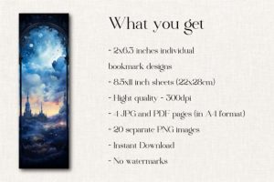 Alternative view of 20 Fantasy Windows Printable Bookmarks