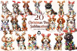 Alternative view of 200 Breeds of Christmas Dogs Bundle