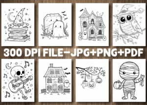 Alternative view of 200 Cute Halloween Coloring Book Pages