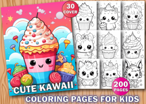 200 Cute Kawaii Coloring Pages for Kids