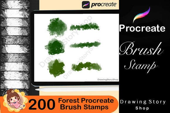 200 Forest Nature Procreate Brushes - Image 3