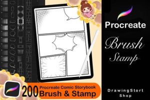 200 Procreate Comic Storyboard Builder