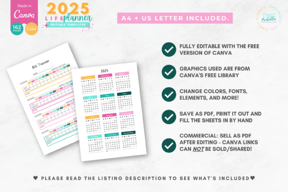 2025 Planner Canva Templates | BRIGHT - Image 8